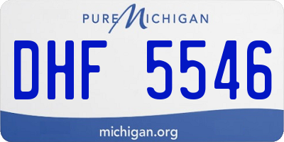 MI license plate DHF5546