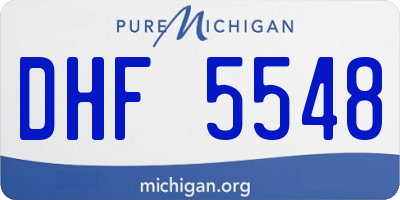 MI license plate DHF5548