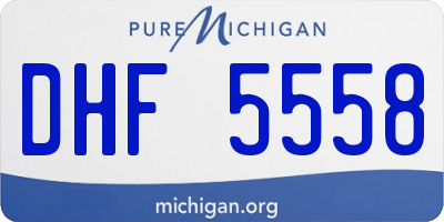 MI license plate DHF5558