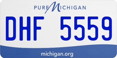 MI license plate DHF5559