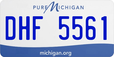 MI license plate DHF5561