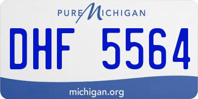 MI license plate DHF5564