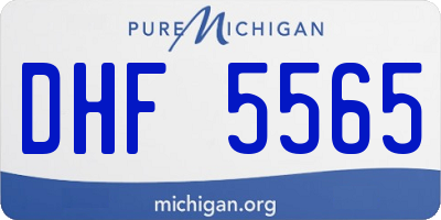 MI license plate DHF5565