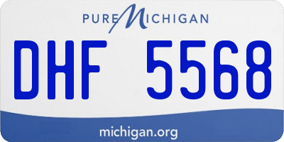 MI license plate DHF5568