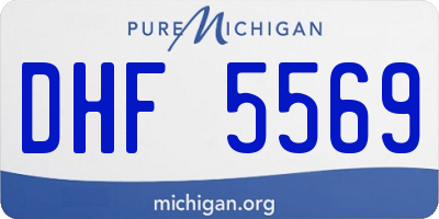 MI license plate DHF5569