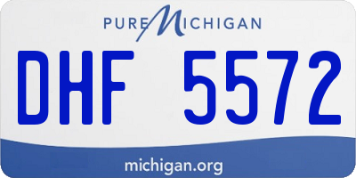 MI license plate DHF5572