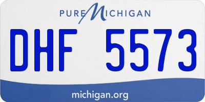 MI license plate DHF5573