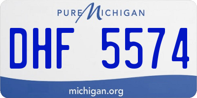 MI license plate DHF5574