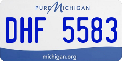 MI license plate DHF5583