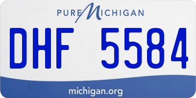 MI license plate DHF5584
