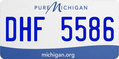 MI license plate DHF5586