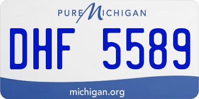 MI license plate DHF5589