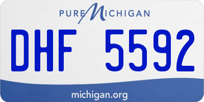 MI license plate DHF5592