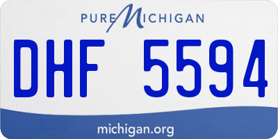 MI license plate DHF5594