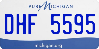 MI license plate DHF5595