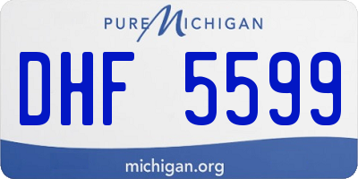 MI license plate DHF5599