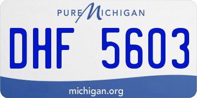 MI license plate DHF5603