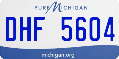 MI license plate DHF5604