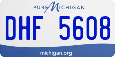 MI license plate DHF5608