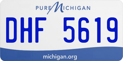 MI license plate DHF5619