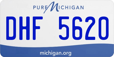 MI license plate DHF5620