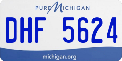 MI license plate DHF5624