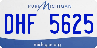MI license plate DHF5625