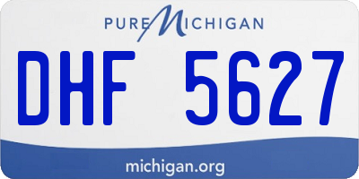 MI license plate DHF5627