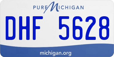 MI license plate DHF5628
