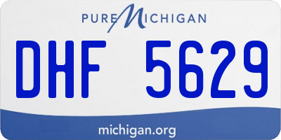 MI license plate DHF5629