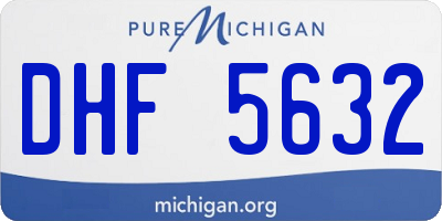 MI license plate DHF5632