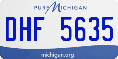 MI license plate DHF5635