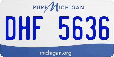 MI license plate DHF5636