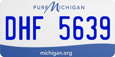 MI license plate DHF5639