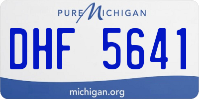 MI license plate DHF5641