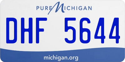 MI license plate DHF5644