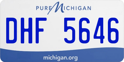 MI license plate DHF5646