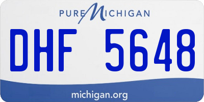 MI license plate DHF5648
