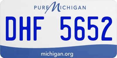 MI license plate DHF5652