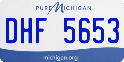 MI license plate DHF5653
