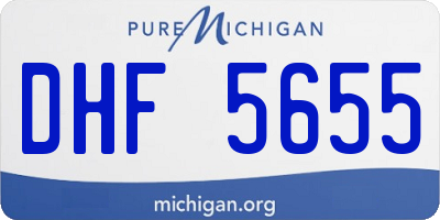 MI license plate DHF5655