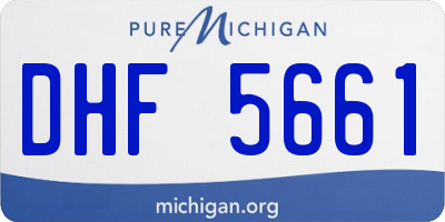 MI license plate DHF5661