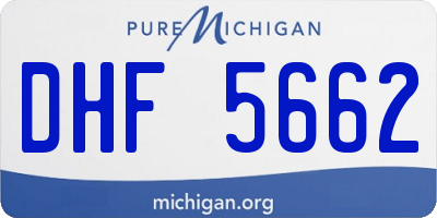 MI license plate DHF5662