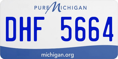 MI license plate DHF5664