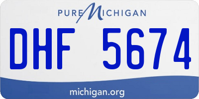 MI license plate DHF5674