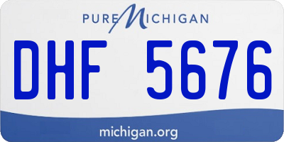 MI license plate DHF5676