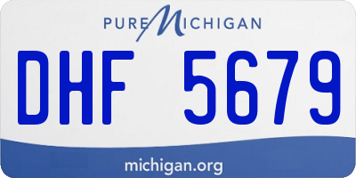 MI license plate DHF5679