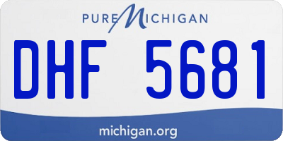 MI license plate DHF5681