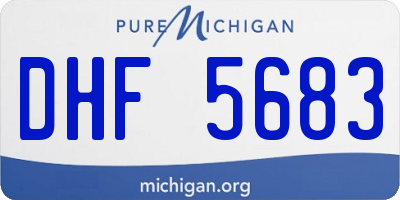 MI license plate DHF5683