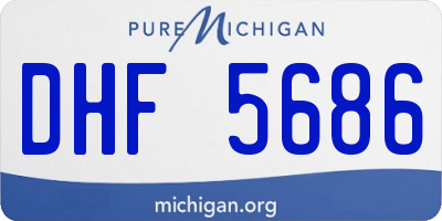 MI license plate DHF5686